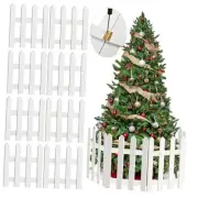 Pack Thick Christmas Tree Fence White Wooden Picket Fence 15.7 x 12 Inches 8