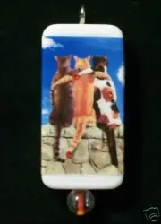 THREE AMIGOS - CAT BUDDIES DOMINO PENDANT