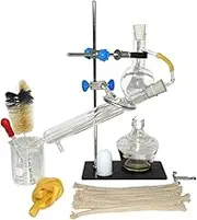 New Lab Essential Oil Distillation Apparatus Water Distiller Purifier Glassware Kits 100ml Home Distiller