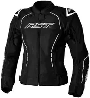 RST S-1 Mesh, textile jacket waterproof women , color: Black/White , size: 3XL