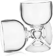Set of 2 Glass Wine Goblets Margarita Glasses Bar Cups for Drinks Wedding Occasion