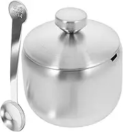 HEALEEP Tea Sugar Canister Countertop Salt Containers 200ml Sugar Jar with Lid Spoon Kitchen Storage Container