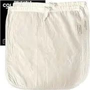 (2-Pack, Large 30cm x 30cm) Organic Cotton Cold Brew Coffee Bag - Designed in California - Reusable Coffee Filter with EasyOpen Drawstring Cold Brew Maker for Pitchers, Mason Jars, & Toddy Systems