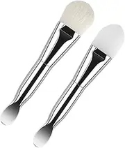 CALLARON 2pcs Soft Bristle Silicone Face Mask Applicator Gentle Cleansing Brush Even Application Tool Tool for Skincare at