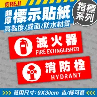 在飛比找蝦皮購物優惠-【標示貼紙】✩瑞吉✩ 標示/圖標/消防/滅火器/消防栓/高黏