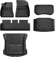 CAR MATS Car Floor Mats FIT for Tesla Model 3 Y 2019-2024 Car Four Seasons Waterproof Non-Slip Floor Mat Anti Slip Mat(Model3 2019-2022 6PC)