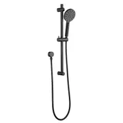 Decaura WELS Black Sliding Rail Shower Head set 3-Mode Hand Held Brass Wall Elbow DIY