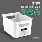 1/2/6x White Storage Container Handle Cabinet Pantry Fridge Bathroom Organiser