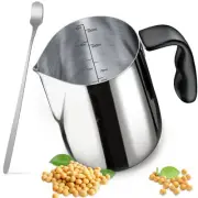 Candle Making Pouring Pot with Stirring Spoon, 32oz Stainless Steel Wax Melti...