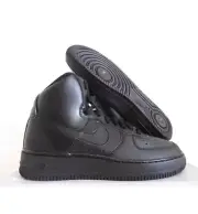 NIKE AIR FORCE 1 HIGH LE (GS) BLACK-BLACK SZ 7Y-WOMENS SZ 8.5 [DH2943-001]