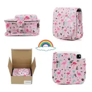 Fujifilm Instax Mini Camera Case Bag PU Leather Cover with Shoulder Strap For Instax Mini 9 Mini 8 Mini 8+ Instant Film Cameras Flamingo Pink