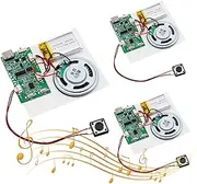 USB Sound Module AYWHP 3 Pieces Music Voice Recording Module with Speaker MP3 USB Cable Rechargeable Battery Top Speaker for DIY Cards, Gifts, Toys, DIY