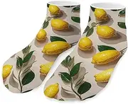 [QMNVBDS] Lemon Pattern Socks Ankle Length Socks Casual Short Socks for Women Men Low Cut Sports Socks Running Socks No Show Socks Ankle Socks Athletic Socks Workout Socks, Style, One Size, Style, One