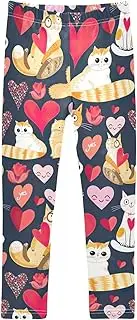 [Joisal] Dinosaur Pattern Girls Pants, Flexible for Winter Leggings for Girls, 4t Girls Leggings