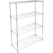 Tileon Pantry Organizers Heavy Duty 4-Shelf Shelving Unitw/Wheel+Adjustable Feet