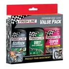 Kit Ecotech + Wet + Super Bike Wash Mens 120ml FIN57 FINISH LINE Cleaning