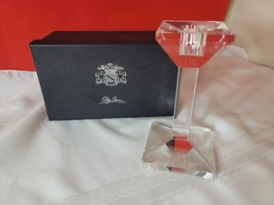 Oleg Cassini Ashley Crystal 6-Inch Pillar Candle Candlestick Holder