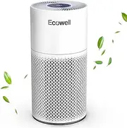 Air Purifiers for Home Large Room Bedroom with PM 2.5 Display Air Quality Sensor, Covers Up to 1157 Sq Ft, HEPA Filter, 360°Air Intake, CADR 212 CFM, Remove 99.97% Mold, Pet Dander, Dust, Odor,Smoke, ECOWELL Model: EAP360, White