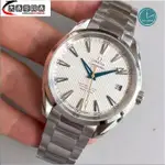 高端精品 歐米茄 OMEGA SEAMASTER 150M白殼白面藍數字藍指針鋼帶 男式機械腕表 A8500