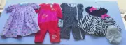 6-9 Months Baby Girl Clothes Bundle - 4 Pieces - Dresses and Rompers