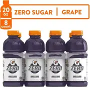 Gatorade Zero Sugar Grape 8pack Sports Drinks, 20 fl oz 591ml