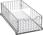 SimpleHouseware Pull Out Cabinet Sliding Basket, Chrome