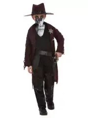 Kids Burgundy Deluxe Dark Spirit Western Cowboy Costume