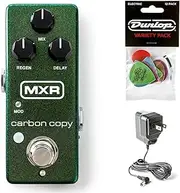 MXR M299 Carbon Copy Mini Bundle with Dunlop ECB003 Power Supply and Dunlop Variety Pick Pack