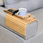 Bamboo Couch Cup Holder Tray | Sofa Arm Table & Side Table for Living Room Furni