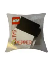 Lego Salt and Pepper Shakers Black White 1.75" NIB 4213435 Legos