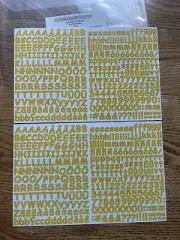 Creative Memories-Mini ABC/123 -SUNFLOWER SASSY Stickers - One Sheet Yellow Fre
