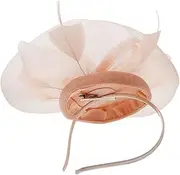 [Healeved] Fascinator Hat Hair Clip for Women Elegant Mesh Plume Headband for Cocktail Parties Tea Parties Weddings and Special Occasions Lightweight and Comfortable Charming Headwear