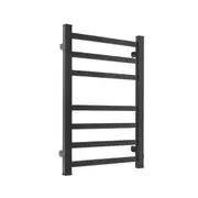 Heated Towel Rail Warmer Rack Wall Mount Electric 7 Bars Dryer Black