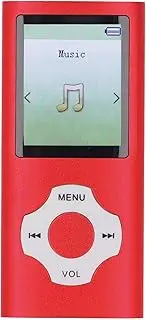 64GB Music Player, MP3 MP4 Music Player, Voice Recorder MP3 Player Music Player with Speaker HiFi MP3 Player for Learning, Outdoor Activities, Gym Workouts (Red)