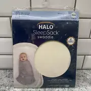Halo SleepSack Swaddle Cream Wearable Baby Blanket 100% Cotton Birth to 3 Mo New