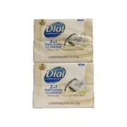 4 Bars Dial 2 in 1 Soap Coconut Milk Moisturizing & Antibacterial 3.2 Oz. Each