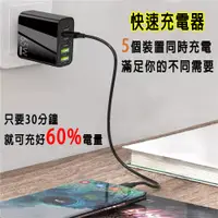 在飛比找蝦皮購物優惠-GaN 氮化鎵 65W  3 USB + 2 TYPE-C 