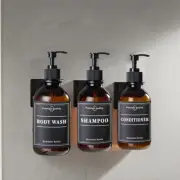 1/2/3 Pcs 16oz Soap Dispenser Pump Bottles with Labels Wall Mounted Holder Hooks
