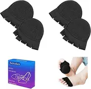 [Keroius] Women Toe Topper Socks,Five-Toes No Show Liner Socks Ball of Foot Cushions Half Non Slip Invisible Forefoot Sock
