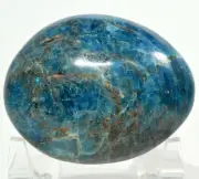2.3" Blue Apatite Cabochon Pebble Natural Crystal Polished Mineral - Madagascar