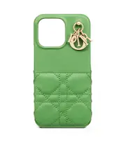 Dior Case Iphone 13 Pro in Green Cannage lambskin