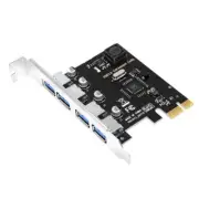 3X( 4 Port USB 3.0 PCI-E Expansion Card PCI Express PCIe USB 3.0 HUB2163