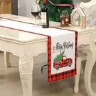 Waterproof Cloth Christmas Table Runner 180 x 35cm for Dining Settings