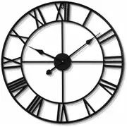Large Garden In/Outdoor Roman Wall Clock Big Numerals Giant Round Face 50cm