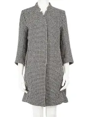 Houndstooth Pattern Coat