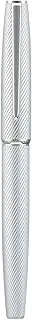 Hongdian A3 Silver Aluminum Fountain Pen, Long Blade Fine Nib Luxury Design Calligraphy Writing Pen with Converter and Metal Pen Case Set (Silver Trim)