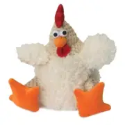 Quaker Mini Fat White Corduroy Rooster W/Chew Guard 1 E