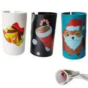 3pcs Wrapping Paper Cutter Christmas Wrap Roll Cutter Tool Little Sliding Cutter Tube for Holiday Birthday Party -Black and White and Green
