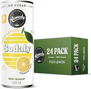 Remedy Sodaly - All Natural No Sugar Soft Drink - Yuzu Lemon - 24x250ml Cans