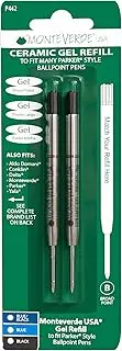 Monteverde Capless Ceramic Gel Refill for Parker Ballpoint Pens, Black (P442Bk)